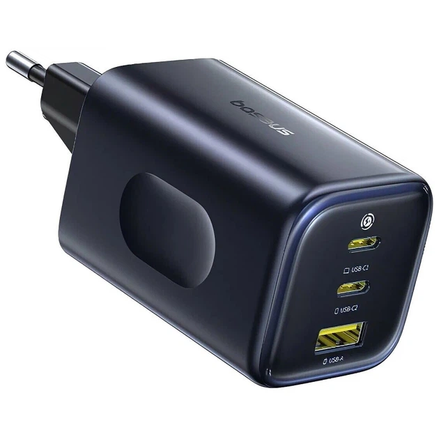 Быстрая зарядка для телефона USB Type-C / Сетевое зарядное устройство Baseus PicoGo AE11 Fast Charger 100W (1USB-A/2C) (E01214) (черный Cosmic Black) - Фото 3 Быстрая зарядка для телефона USB Type-C / Сетевое зарядное устройство Baseus PicoGo AE11 Fast Charger 100W (1USB-A/2C) (E01214) (черный Cosmic Black) - изображение 3