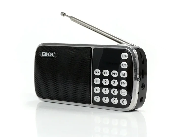 Карманный мини-радиоприемник BKK USB MP3 L088 карманный с картридером и аккумулятором с папками и SD-картой Черный - изображение 2