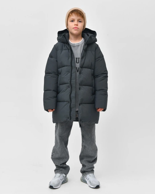 Пуховик класичний для хлопчика X-Woyz DT-8373-29 60157 152 см графіт - Фото 8 Пуховик класичний для хлопчика X-Woyz DT-8373-29 60157 152 см графіт - изображение 8