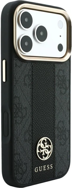 Чохол для смартфона Guess 4G with Stripe Round and Classic Logos MagSafe для Apple iPhone 18 Pro Max / Apple iPhone 17 Pro Max Black (3666339652517) - зображення 4