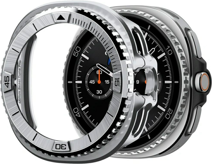 Etui Spigen Bezel Tune Pro Pilot do Samsung Galaxy Watch 8 Classic 46mm Silver (8800283311495) - obraz 2