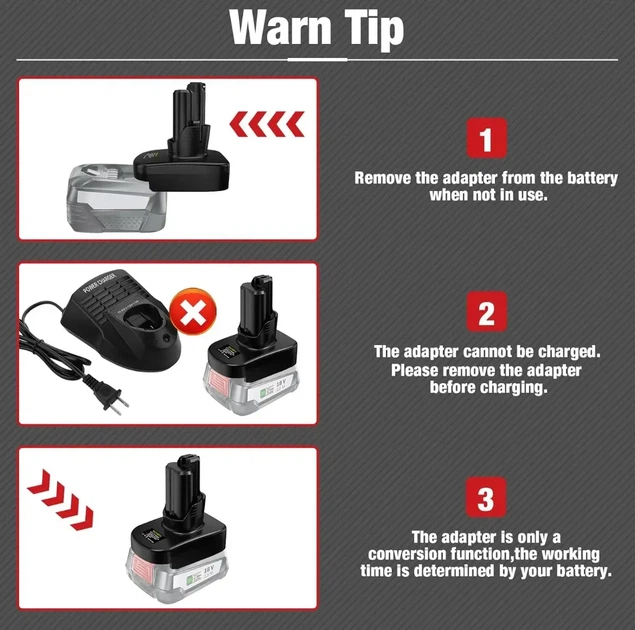 Адаптер аккумулятора Bosch 18V 12V (BSC18BS12) - Фото 2 Адаптер аккумулятора Bosch 18V 12V (BSC18BS12) - изображение 2