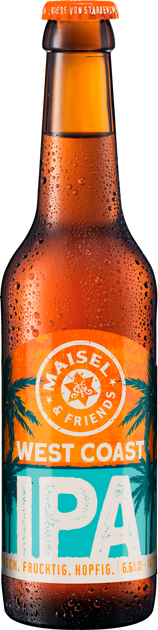 Упаковка пива Maisel & Friends West Coast IPA светлое 6.6% 0.33 л х 24 шт (40173337) - изображение 2