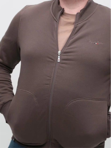 Толстовка чоловіча коричнева на флісі 9237-08 2XL - Фото 6 Толстовка чоловіча коричнева на флісі 9237-08 2XL - зображення 6
