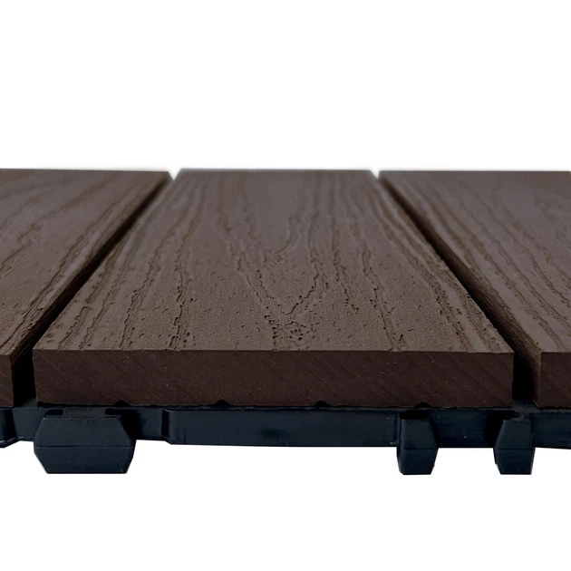 Композитна плитка для тераси 3D Solid Коричнева 30 x 30 x 2,5 см - изображение 3