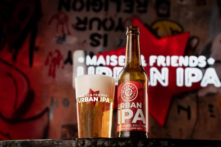 Упаковка пива Maisel & Friends Urban IPA світле нефільтроване 5.6% 0.33 л х 24 шт (40173474) - Фото 3 Упаковка пива Maisel & Friends Urban IPA світле нефільтроване 5.6% 0.33 л х 24 шт (40173474) - зображення 3