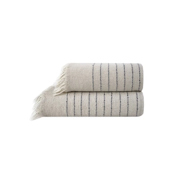 Рушник з льону Lotus Home - Line чорний 50x90 - Фото 8 Рушник з льону Lotus Home - Line чорний 50x90 - зображення 8