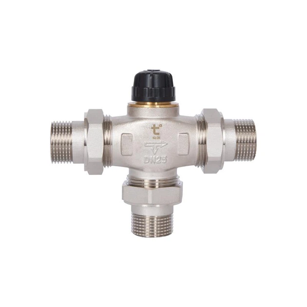 Кран трехходовой распределительный без термоголовки Thermo Alliance Forte (M30x1,5; 30-70°С) 1" (11/4") TAF362W2532 - изображение 5