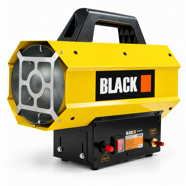 Газова теплова гармата BLACK 30 кВт Обігрівач на пропані та бутані зі шлангом і редуктором - зображення 10