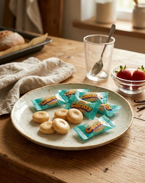 Цукерки Cookies Candy Mini Candy 1 кг м’які солодощі фруктово-ванільне асорті смаки ванілі полуниці лимона кондитерські цукерки SHANTOU SWEET CAREER FOODS - зображення 11
