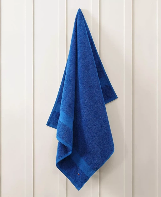 Полотенце банное TOMMY HILFIGER (883893996267) Modern American Solid Cotton Bath Towel BRIGHT BLUE синие - изображение 2