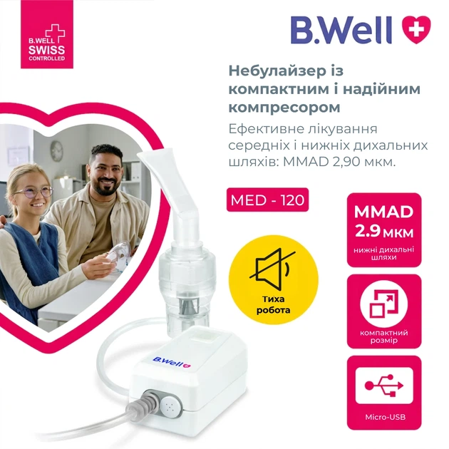 Небулайзер компрессорный компактный B.Well MED-120 - изображение 3