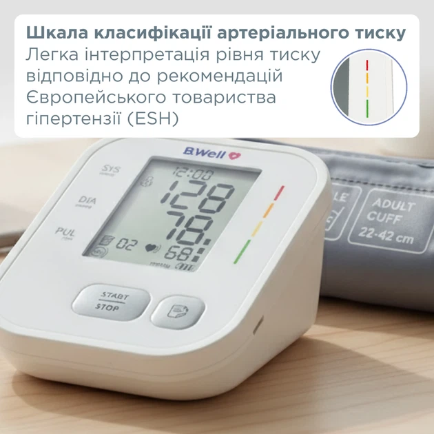 Тонометр автоматичний B.Well PRO-25 із середнім значенням тиску - Фото 8 Тонометр автоматичний B.Well PRO-25 із середнім значенням тиску - зображення 8