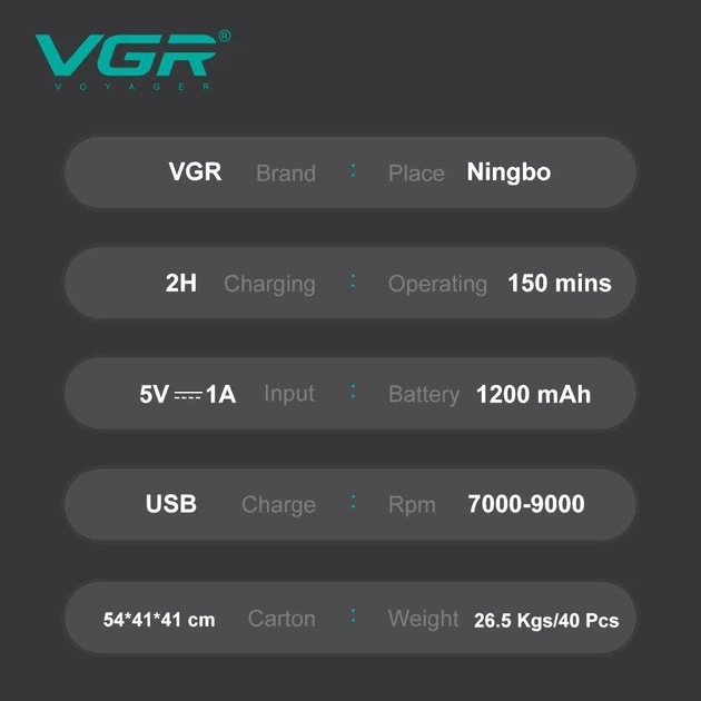 Электробритва VGR V-308 сеточная аккумуляторная черно-зеленая - Фото 4 Электробритва VGR V-308 сеточная аккумуляторная черно-зеленая - изображение 4