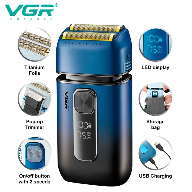 Электробритва VGR V-362 сеточная USB-Type C 1400 mAh - изображение 9