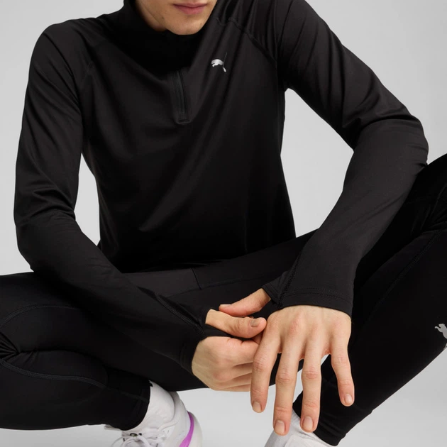 Реглан спортивний RUN VELOTY CLDSPN 1/4 ZIP M Puma 526627-01 44-46 Чорний (4067983523786) - изображение 5