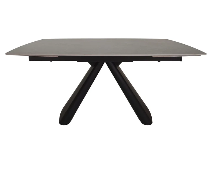 Стол GREYSON Ceramic раскладной 160(240)х90 см керамика серый мат черный металл - Фото 2 Стол GREYSON Ceramic раскладной 160(240)х90 см керамика серый мат черный металл - изображение 2