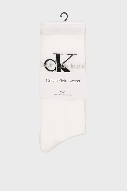 Білі високі шкарпетки Calvin Klein 5536 40-46 - Фото 3 Білі високі шкарпетки Calvin Klein 5536 40-46 - изображение 3
