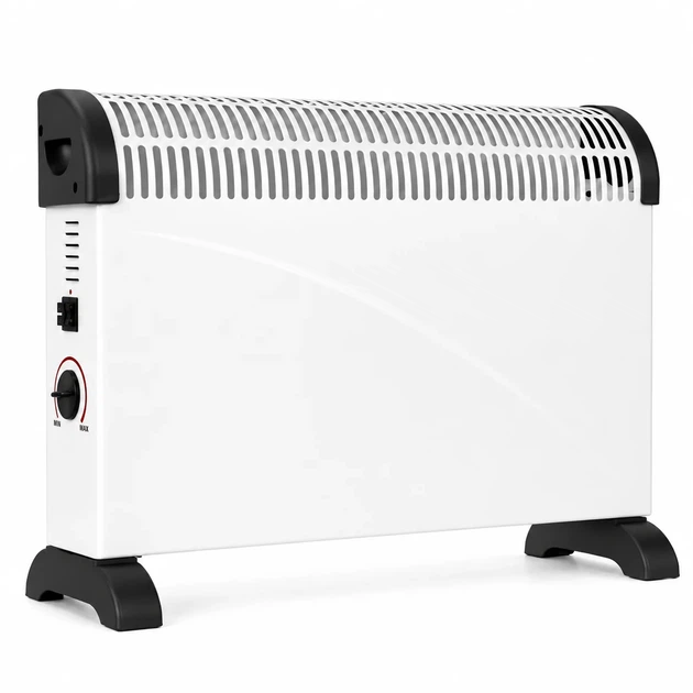 Конвектор электрический Domotec 2000 Вт обогреватель для дома 5–23 м² с регулятором мощности 750–2000 Вт напольный бесшумный отопитель с защитой от перегрева для квартиры офиса помещения - изображение 6