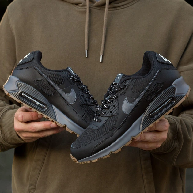 Кросівки Nike Air Max 90 Black Grey Brown 42 - изображение 6