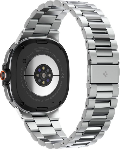 Ремінець Spigen Modern Fit для Samsung Galaxy Watch 8/Classic 40/44/46mm Silver (8800283312539) - Фото 4 Ремінець Spigen Modern Fit для Samsung Galaxy Watch 8/Classic 40/44/46mm Silver (8800283312539) - зображення 4