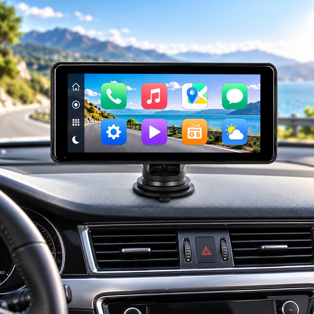 Портативный экран 601W 7 дюймов 1024×600 Apple CarPlay Android Auto MirrorLink Bluetooth 5.0 - изображение 4