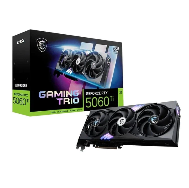 Відеокарта MSI RTX 5060 Ti 8G GAMING TRIO OC (RTX 5060 Ti 8G GAMING TRIO OC) (GDDR7, 128 bit, PCI-E v5.0 x8) - Фото 7 Відеокарта MSI RTX 5060 Ti 8G GAMING TRIO OC (RTX 5060 Ti 8G GAMING TRIO OC) (GDDR7, 128 bit, PCI-E v5.0 x8) - зображення 7