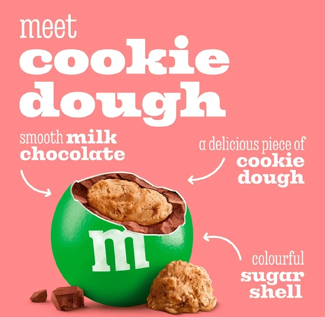 Цукерки M&M's Cookie Dough Емендемс з начинкою з бісквітного тіста 290 г - зображення 4