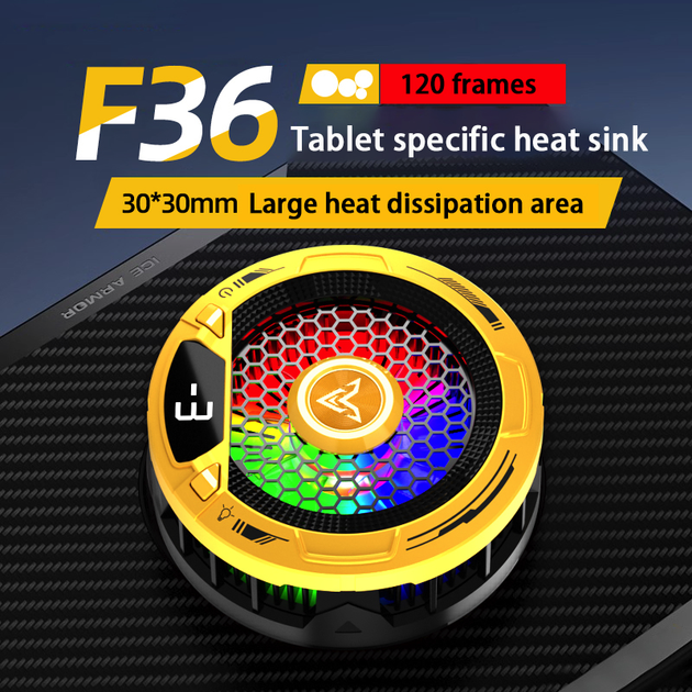 Ігровий кулер для телефону VHG F36 — напівпровідниковий охолоджувач з магнітним кріпленням та RGB-підсвічуванням - изображение 3