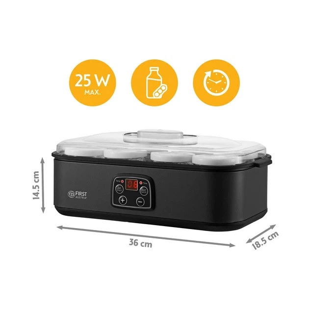 Йогуртниця First FA-5120-2-GR 25 Вт чорна 5273808 - зображення 3