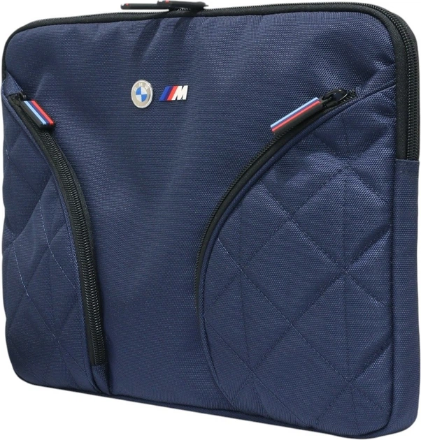 Etui na laptopa BMW Nylon Pockets&Metal Logo Sleeve 14" Navy (BMCS14PNYPOV) - Zdjęcie 2 Etui na laptopa BMW Nylon Pockets&Metal Logo Sleeve 14" Navy (BMCS14PNYPOV) - obraz 2