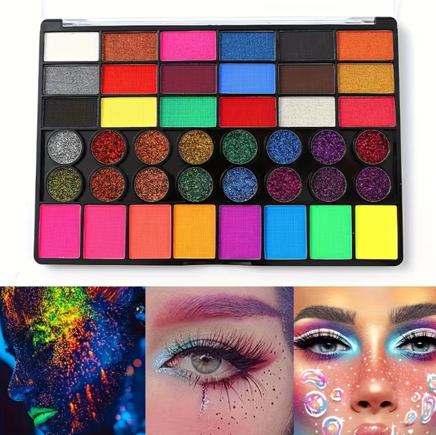 Профессиональный набор аквагрима FaceArt Magic, 42 цвета,10 кисточек, трафарет - Фото 2 Профессиональный набор аквагрима FaceArt Magic, 42 цвета,10 кисточек, трафарет - изображение 2