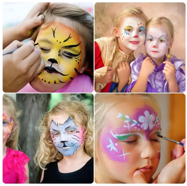 Профессиональный набор аквагрима FaceArt Magic, 42 цвета,10 кисточек, трафарет - Фото 6 Профессиональный набор аквагрима FaceArt Magic, 42 цвета,10 кисточек, трафарет - изображение 6