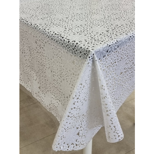 Клейонка кухонна Lace Ажур 1.32 м бежева пог. м. (011-F) - Фото 2 Клейонка кухонна Lace Ажур 1.32 м бежева пог. м. (011-F) - зображення 2
