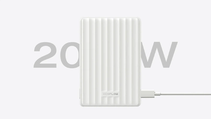 Павербанк ультратонкий магнітний EcoFlow MagSafe Power Bank RAPID Mag 5000mAh 20W Wireless White (Бездротовий зовнішній акумулятор) - зображення 6