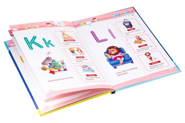 Интерактивная книга English Alphabet Smart Koala озвучивание 3 языка 300 гр/м2 28 героев разноцветный - изображение 5