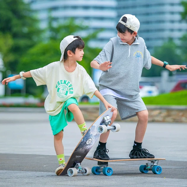Скейтборд Yvolution Fishtail Cruiser 76 см, синий - изображение 4