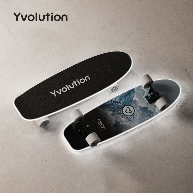 Скейтборд Yvolution Dynamo Cruiser LED 76 см, синий - изображение 6