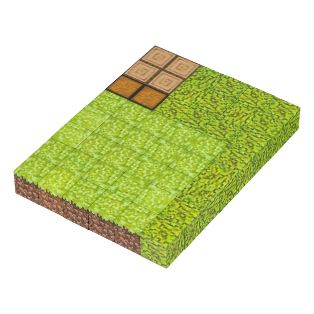 Магнитный конструктор Creative Set Skyblock 48 элементов пластик зеленый коричневый - изображение 4