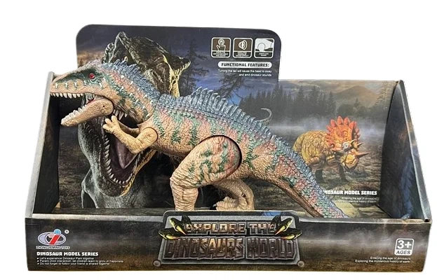 Фигурка тираннозавра со звуковым эффектом Dino Toys, подвижные лапы - Фото 1 Фигурка тираннозавра со звуковым эффектом Dino Toys, подвижные лапы - изображение 1