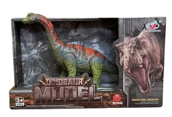 Фигурка динозавра Брахиозавр с подвижной головой, оранжево-зеленый, Dino Toys 57365 - Фото 1 Фигурка динозавра Брахиозавр с подвижной головой, оранжево-зеленый, Dino Toys 57365 - изображение 1