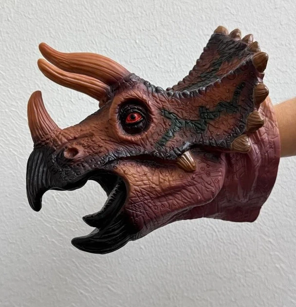 Іграшка-рукавичка Трицератопс великий Dino Toys - Фото 4 Іграшка-рукавичка Трицератопс великий Dino Toys - зображення 4