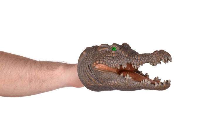 Игрушка-рукавичка Same Toy Крокодил коричневый - изображение 2