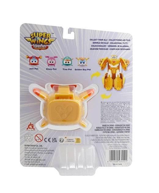 Игровая фигурка-трансформер Super Wings Золотой Мальчик любимец (Golden Boy pet) - изображение 8