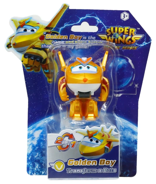 Игровая фигурка-трансформер Super Wings Transform-a-Bots Золотой Мальчик (Golden Boy) - Фото 10 Игровая фигурка-трансформер Super Wings Transform-a-Bots Золотой Мальчик (Golden Boy) - изображение 10