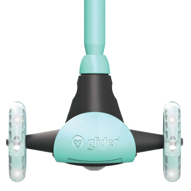 Самокат YGlider KIWI трехколесный с LED-подсветкой 120х70 мм зеленый 2,9 кг - изображение 3