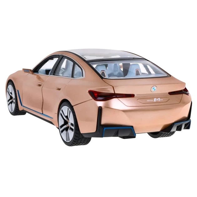 Радиоуправляемый автомобиль BMW i4 1:14 Rastar 20345, золотистый - изображение 3
