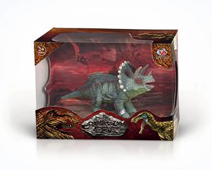 Фигурка динозавра серого цвета, окно-коробка, Dino Toys 54623 - Фото 1 Фигурка динозавра серого цвета, окно-коробка, Dino Toys 54623 - изображение 1