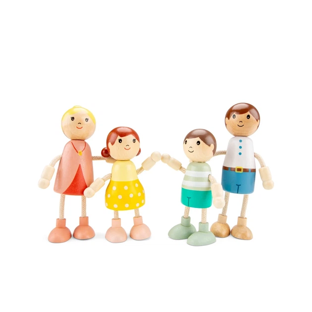 Набор кукол для кукольного домика, New Classic Toys (мама, папа, двое детей) - Фото 3 Набор кукол для кукольного домика, New Classic Toys (мама, папа, двое детей) - изображение 3