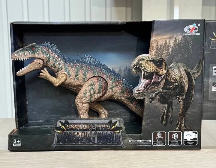 Фигурка динозавра Тираннозавр коричневый Dino Toys 55231 со звуком - Фото 7 Фигурка динозавра Тираннозавр коричневый Dino Toys 55231 со звуком - изображение 7